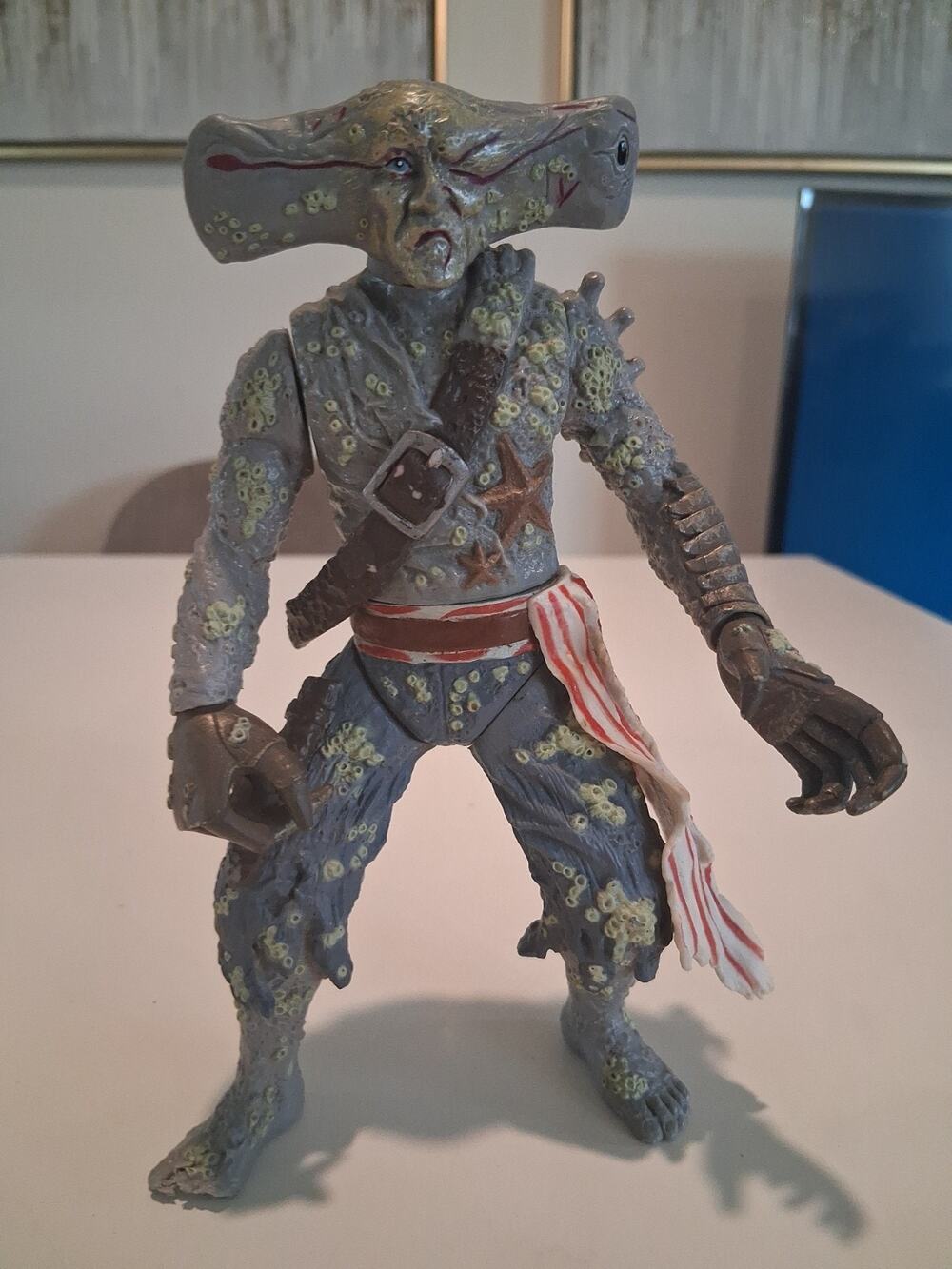 Vintage 2006 Zizzle Pirates of the Caribbean Dead Mans Chest Maccus Figure 7"